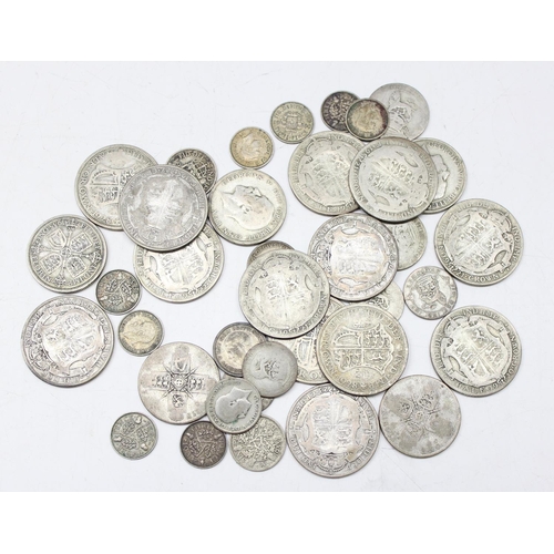 1216 - A large qty of assorted British half silver coins, 1920-1946, approx 276.89g gross