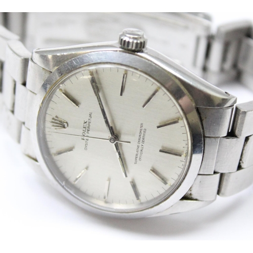 1329 - A vintage Rolex Oyster Perpetual Superlative Chronometer Officially Certified watch with stainless s... 