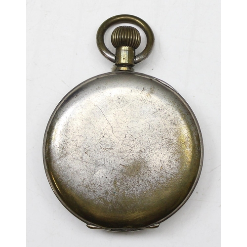 1330 - 4 assorted vintage pocket watches, one in leather case, the smaller fob watch with 925 silver case