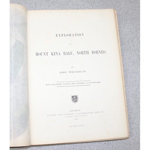 592 - John Whitehead (1860-1899). 'Exploration of Mount Kina Balu, North Borneo' published 1893 by Gurney ... 