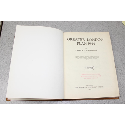 593 - Patrick Abercrombie 'Greater London plan 1944' published 1945 by HMSO, with Tate library stamp