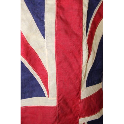 1414A - 10 vintage Union Jack commemorative parade flags on canes