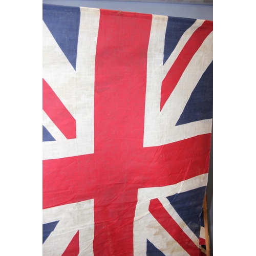 1414A - 10 vintage Union Jack commemorative parade flags on canes