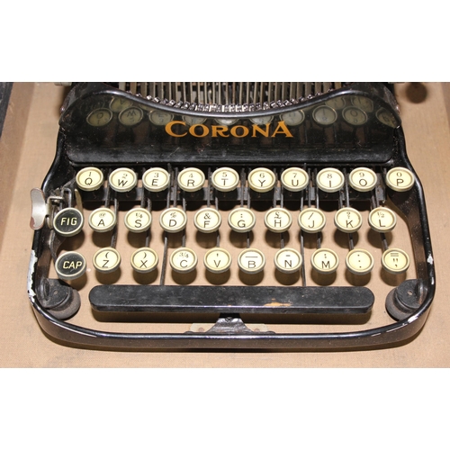 715 - Antique Corona No.3 folding typewriter in original box