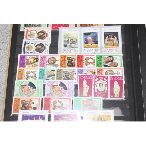 640 - Stamps - Royalty Commonwealth issues in stockbook