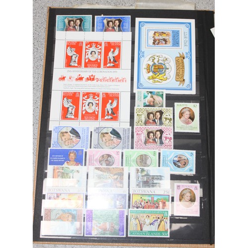 640 - Stamps - Royalty Commonwealth issues in stockbook