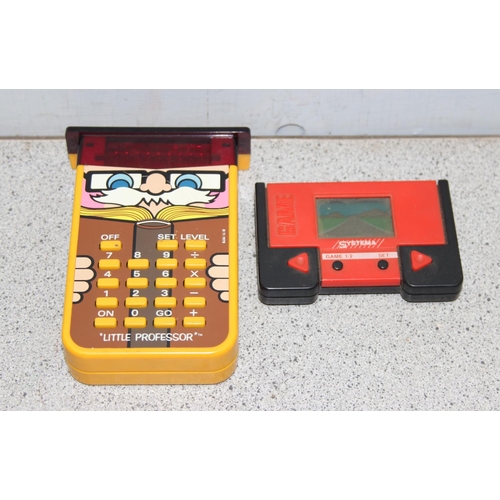 1547 - 1980's Little Professor electronic calculator & a Systema F1 handheld LCD retro electronic game