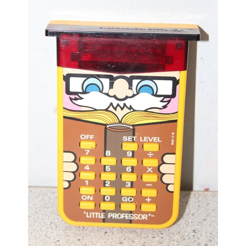 1547 - 1980's Little Professor electronic calculator & a Systema F1 handheld LCD retro electronic game