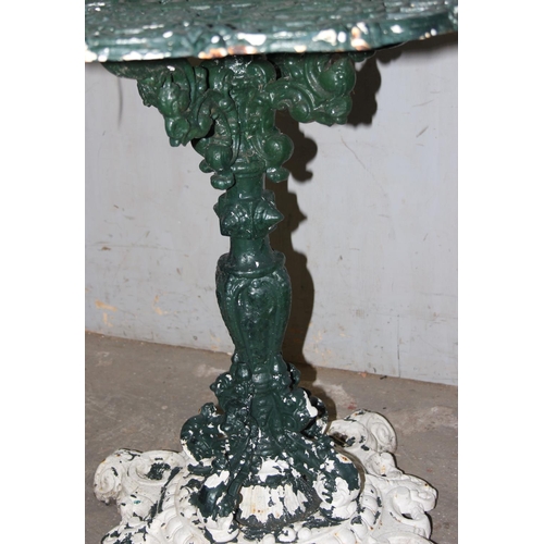 368 - A rare Falkirk Zodiac pattern cast iron garden table c.1880, this design is registered in the Falkir... 