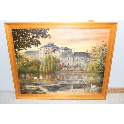 520 - R.L. Willis (XX), 2 oil on board paintings of Abingdon, both signed lower left, each approx 56cm x 4... 