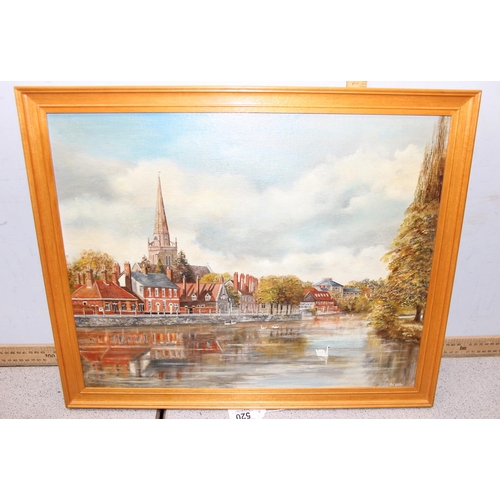 520 - R.L. Willis (XX), 2 oil on board paintings of Abingdon, both signed lower left, each approx 56cm x 4... 