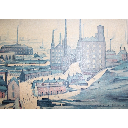 524 - A vintage L.S. Lowry print 