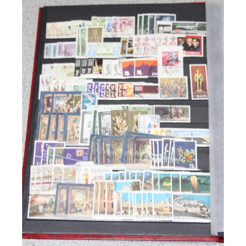 645 - Stamps - Malta, Stock lot in 3 albums, Mint & Used, QV/QE2, Large quantity