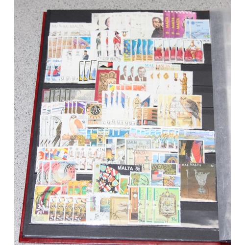 645 - Stamps - Malta, Stock lot in 3 albums, Mint & Used, QV/QE2, Large quantity