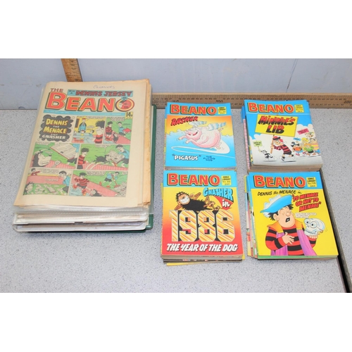 552A - Large qty of assorted Beano magazines and comics etc