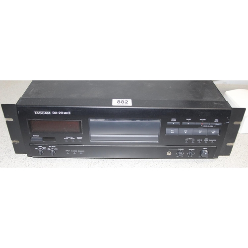 882 - TASCAM DA-20 mkII DAT Recorder and associated racking for mixing desk