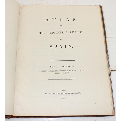 588A - Atlas to the Modern State of Spain by J. Fr. Bourgoing, rare 1808 first edition, complete with large... 