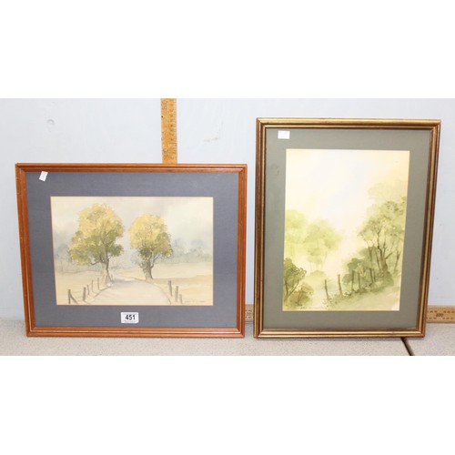 542 - Pair of oil on board paintings both showing farm homesteads, both signed lower right H Burns and 2 l... 