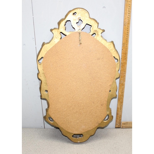 529 - A Rococo style gilt framed mirror approx 70cm tall