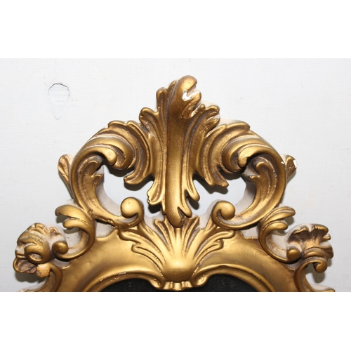 530 - A Rococo style gilt framed mirror approx 50cm tall