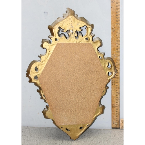 530 - A Rococo style gilt framed mirror approx 50cm tall