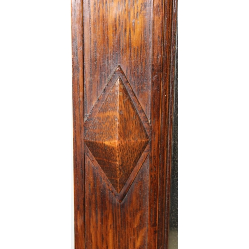 531 - An early 20th century oak framed mirror, approx 77cm x 48cm