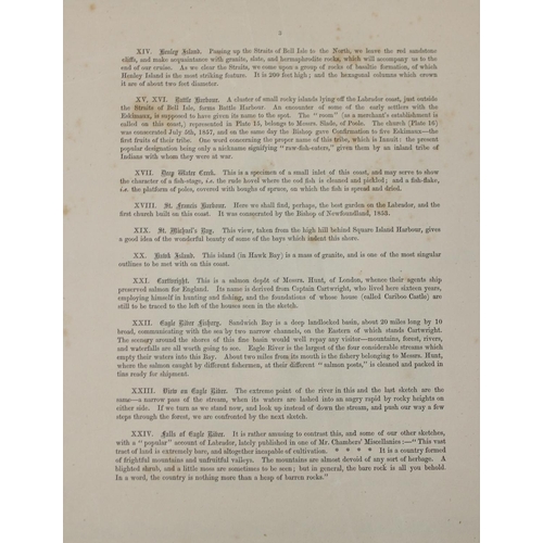 603A - Sketches of Newfoundland and Labrador by William Grey, c.1858 GREY, William (1819-1872). Sketches of... 