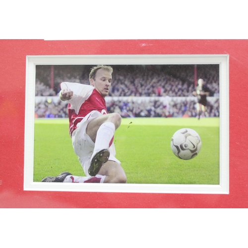 775 - A signed Dennis Bergkamp Arsenal number 10 shirt framed & glazed with COA