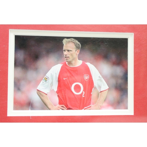 775 - A signed Dennis Bergkamp Arsenal number 10 shirt framed & glazed with COA