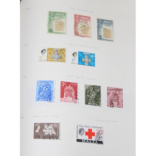 645 - Stamps - Malta, Stock lot in 3 albums, Mint & Used, QV/QE2, Large quantity