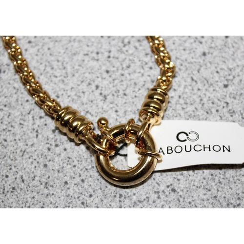 1199P - Approx. 140 Cabouchon gold plated choker style necklaces