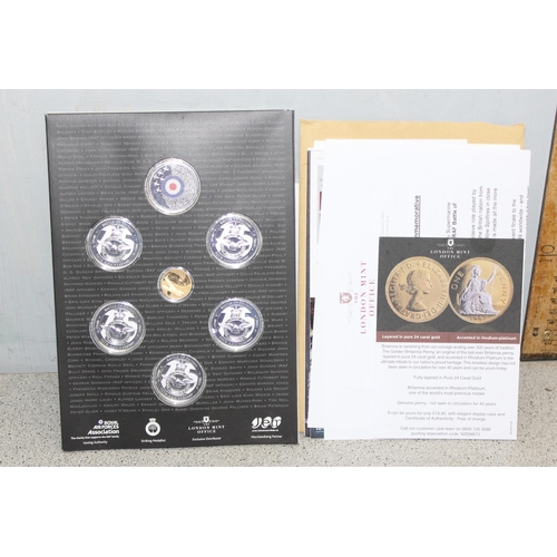 1219 - ' Their Finest Hour ' Official RAF Battle Of Britain 75th Anniversary Commemoratives seven coin pres... 