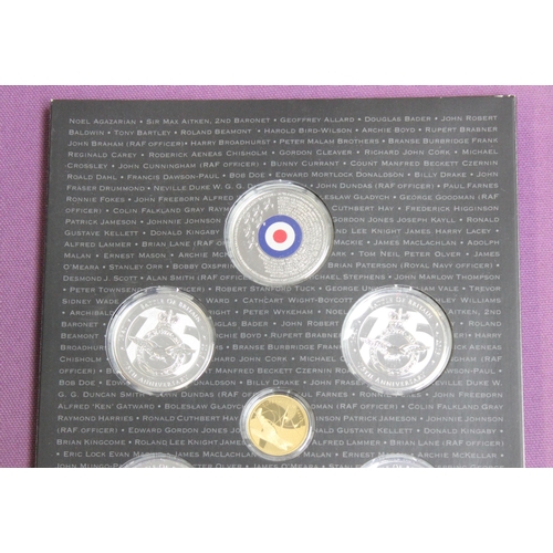 1219 - ' Their Finest Hour ' Official RAF Battle Of Britain 75th Anniversary Commemoratives seven coin pres... 