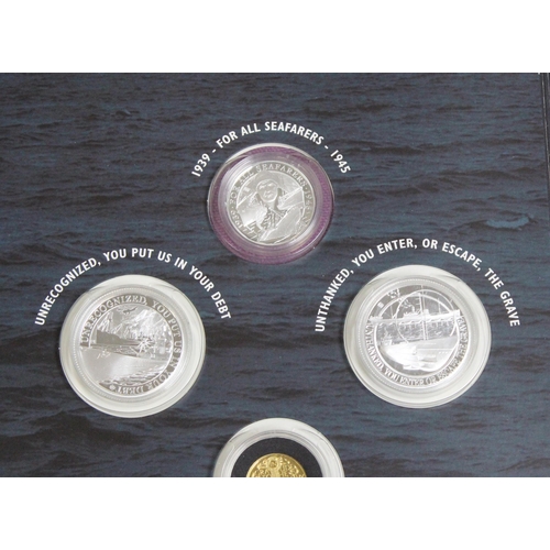 1220 - The Merchant Navy - ' The Battle Of The Atlantic ' full presentation set featuring six coins - 5 0.9... 