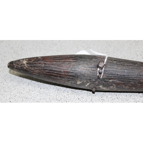 1422 - An Australian Aboriginal Waddy or Nulla-Nulla hardwood hunting stick or war club, likely 19th centur... 