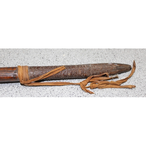 1422 - An Australian Aboriginal Waddy or Nulla-Nulla hardwood hunting stick or war club, likely 19th centur... 