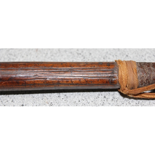 1422 - An Australian Aboriginal Waddy or Nulla-Nulla hardwood hunting stick or war club, likely 19th centur... 