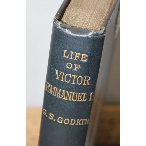 557A - Duncan Jevons signed and numbered copy of The Life of Victor Emmanuel II by G.S. Godkin, printed 188... 