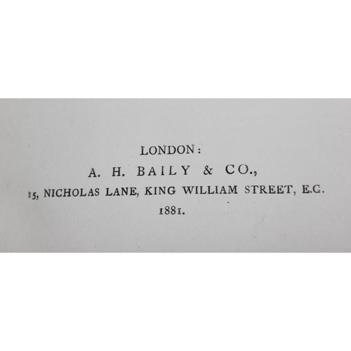 565A - Baily's Magazine of Sports and Pastimes, 3 antique half leather bound volumes, 1877, 1880 & 1881, wi... 