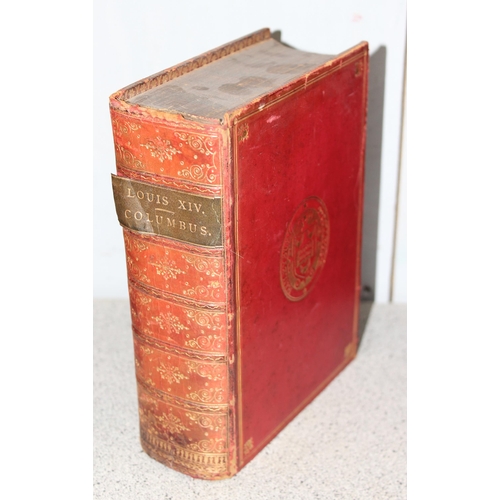 580D - Collection of antique and later books some leather bound to include a 19th century edition of' Louis... 