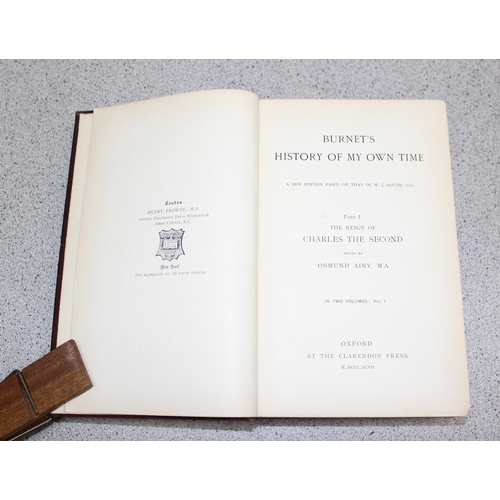 580D - Collection of antique and later books some leather bound to include a 19th century edition of' Louis... 