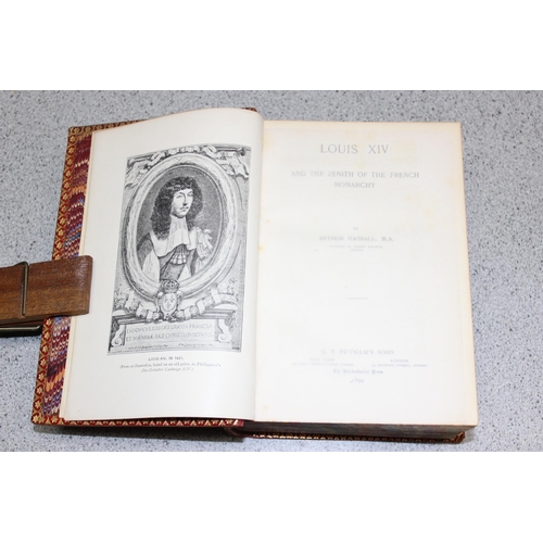 580D - Collection of antique and later books some leather bound to include a 19th century edition of' Louis... 