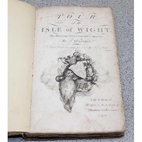 590 - J Hassell 'Tour of the Isle of Wight' volume 1 published 1790 by T. Hookman