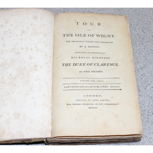 590 - J Hassell 'Tour of the Isle of Wight' volume 1 published 1790 by T. Hookman