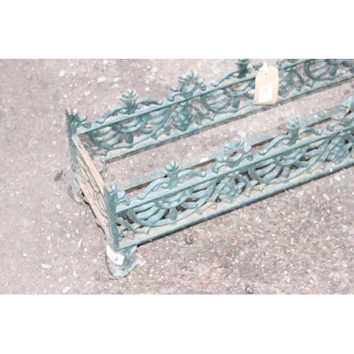 354 - A Victorian style cast iron planter trough, approx 62cm wide