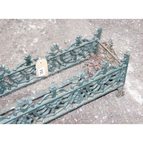 354 - A Victorian style cast iron planter trough, approx 62cm wide