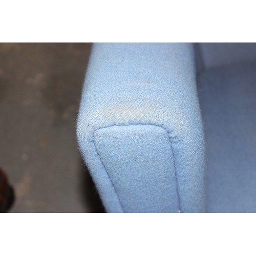 138 - Danish designed blue wingchair in the Carl Hansen style