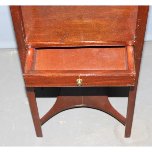 11 - Georgian Mahogany wash stand with single drawer, approx 31cm wide by 76cm tall