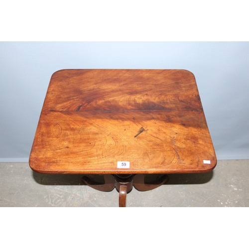 59 - A Georgian tilt topped mahogany table on tripod base, approx 61cm wide