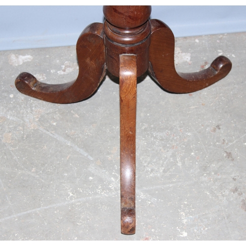 59 - A Georgian tilt topped mahogany table on tripod base, approx 61cm wide